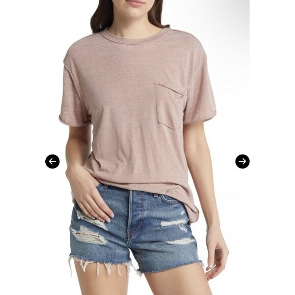 Free People We The Free Vella T-Shirt - Strawberry Roan Medium Slouchy Baggy - Picture 7 of 11